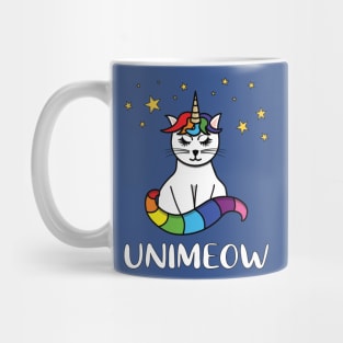 unicorn cat unimeow stars rainbow gift Mug